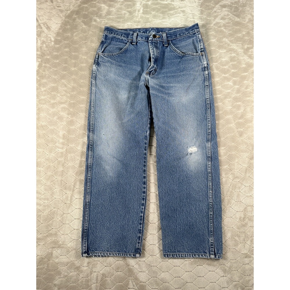 VTG 80s 90s Rustler 87619PW Regular Fit Straight Leg Jeans - Tag 33x30 Fit 31x25
